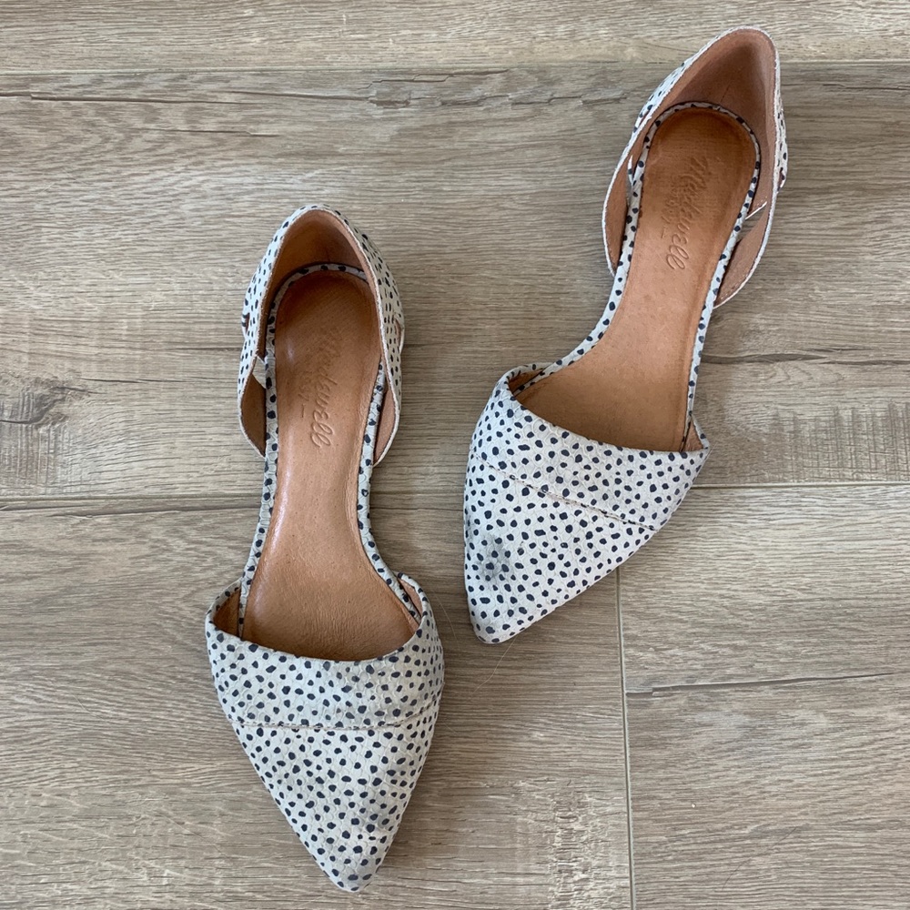 ✨Madewell Spotted Calf Leather Flats